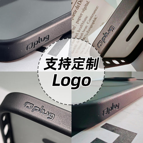 Cross-border application Apple 17 magnetic bracket mobile phone case 2-in-1 wireless magsafe anti-drop matte mobile phone case